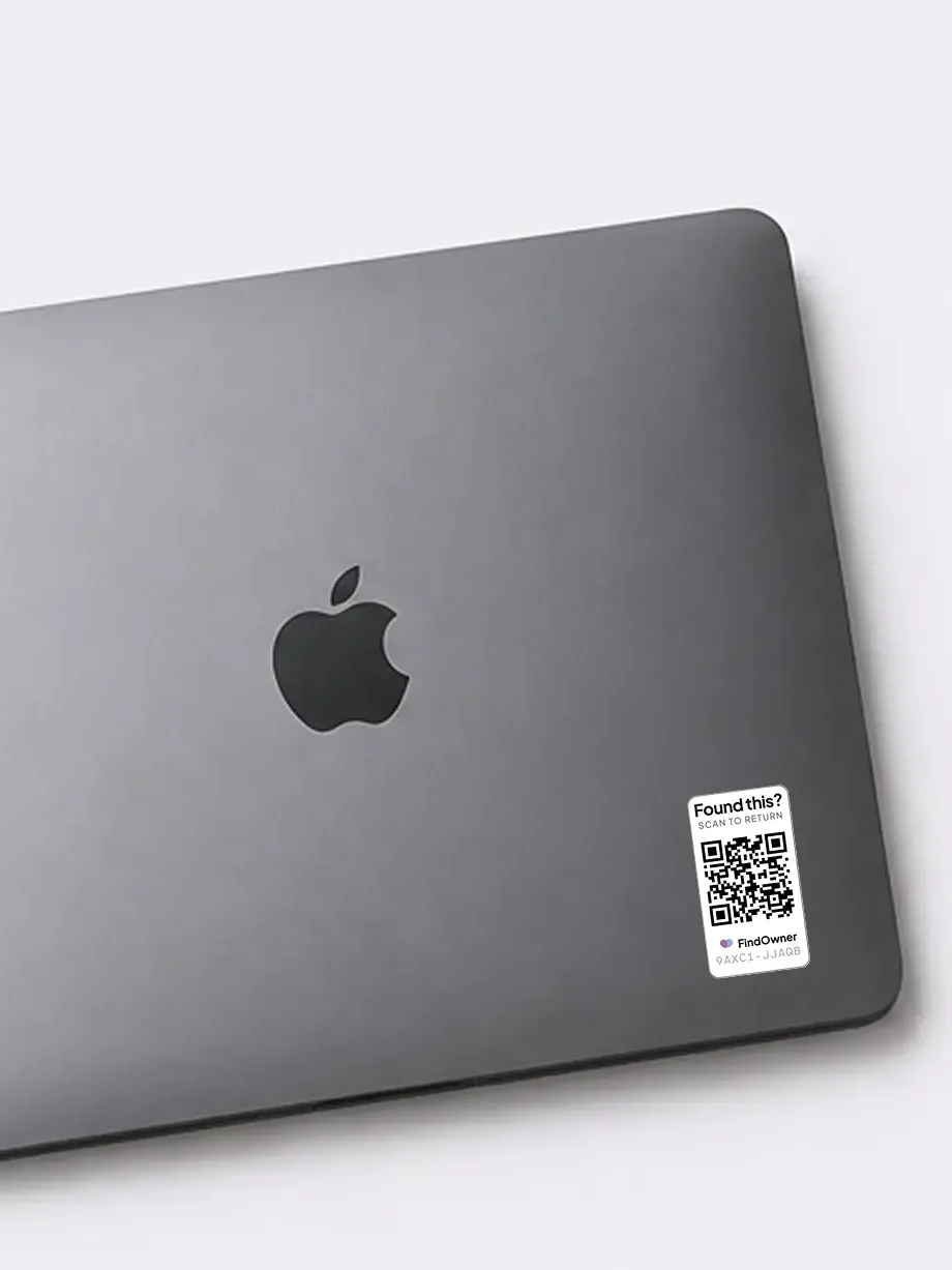 FindOwner tag on a laptop